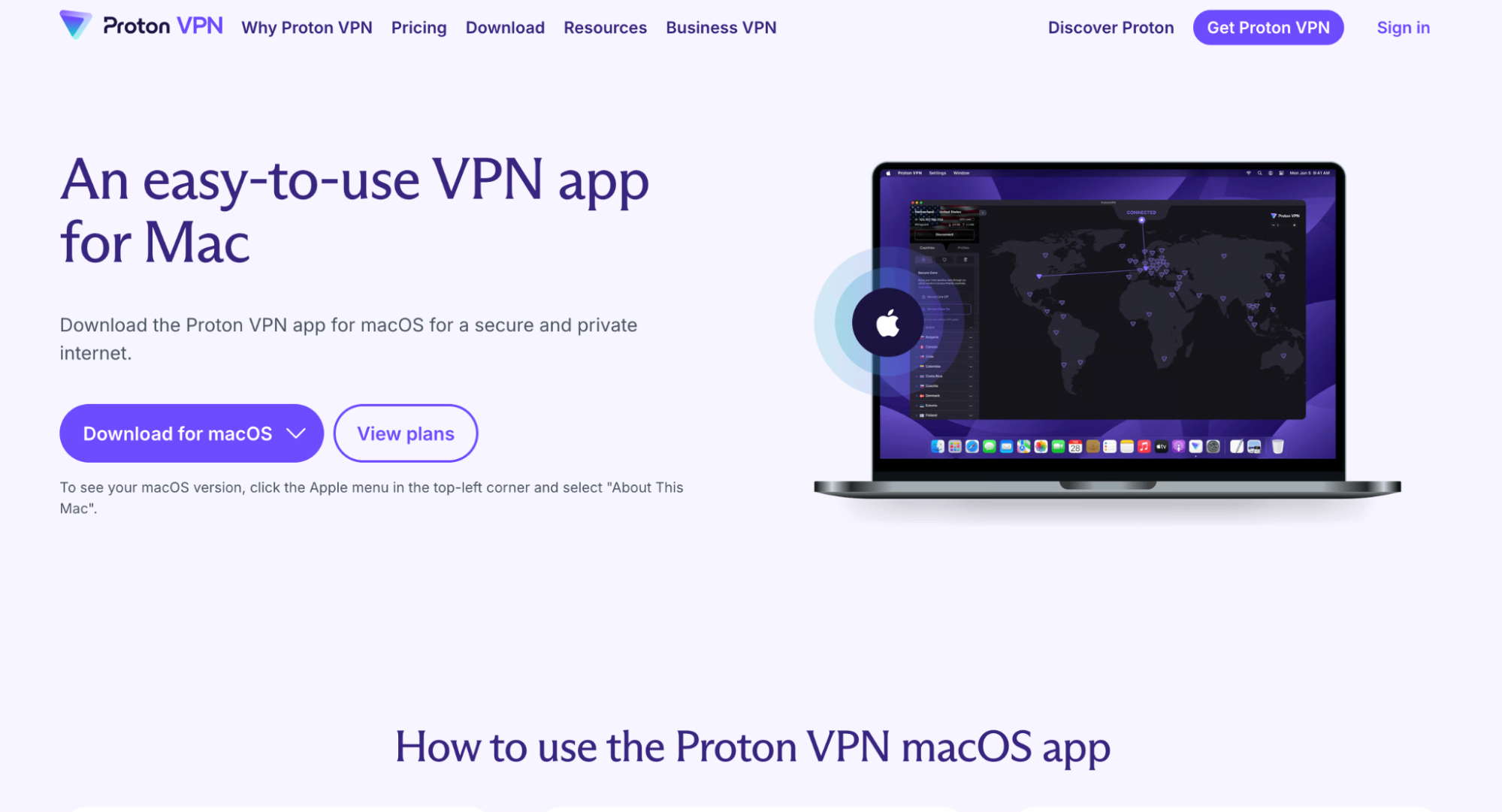 Install a reputable VPN app on your Mac, sign in, connect to a server location, then open Dailymotion in your browser to watch privately and securely.