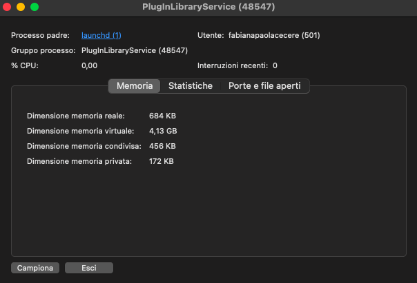 Se notate qualcosa di sospetto, potete forzarne l'uscita. Tenete presente, però, che questa operazione non rimuove il processo dal Mac e potrebbe ripartire.