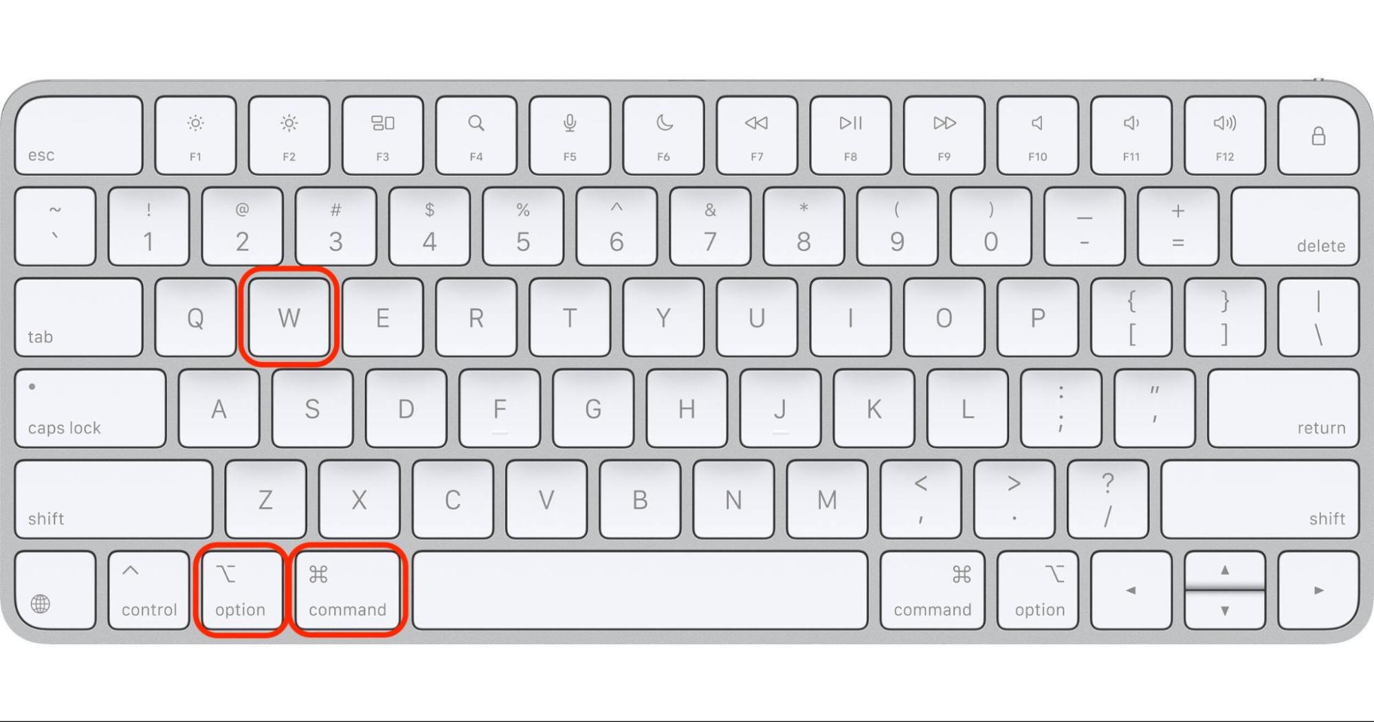 In Safari, press Command, Option, and W together to close all open tabs at once and instantly reduce memory usage on your Mac.