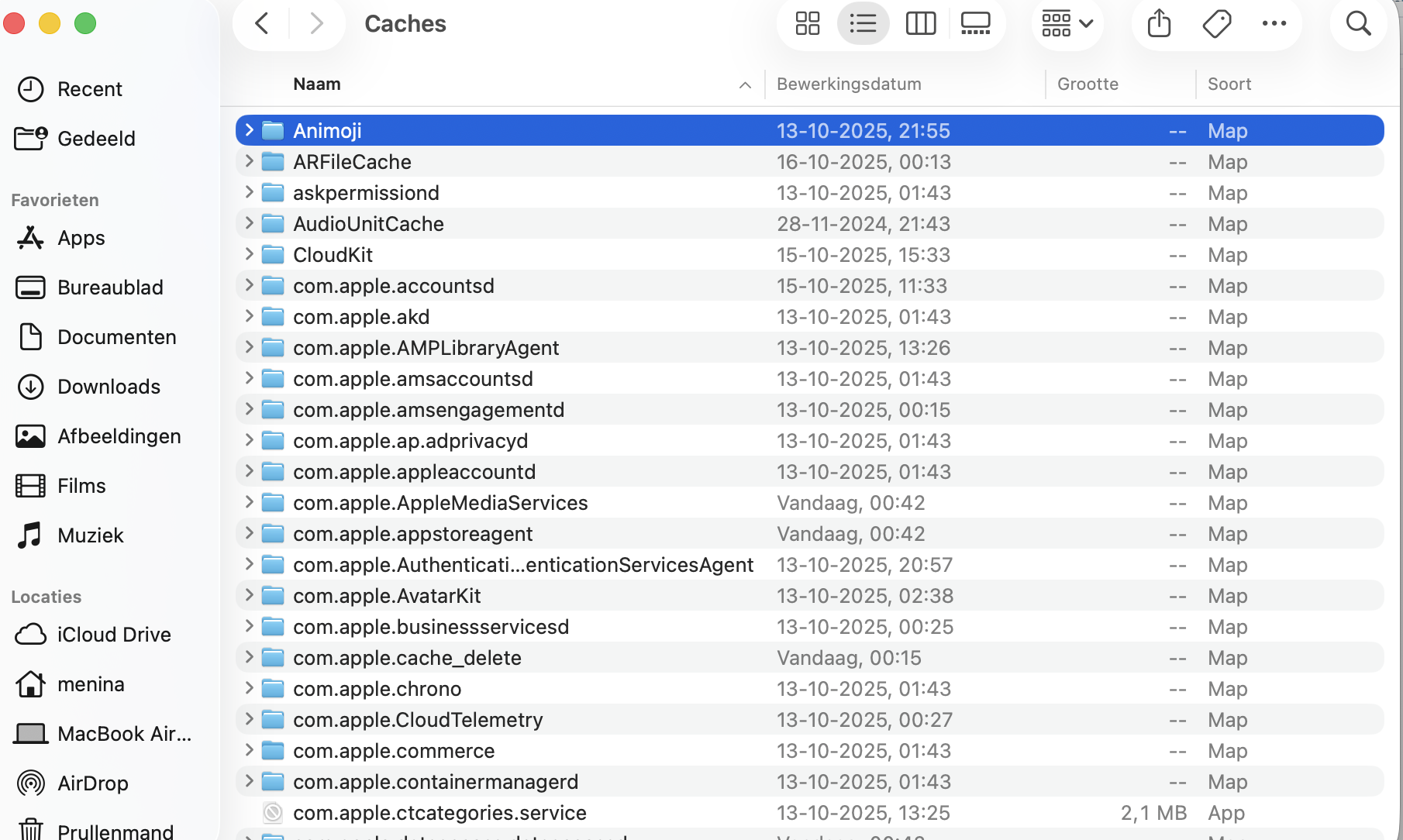 Als je specifiek cachebestanden wilt verwijderen, ga dan in de Finder naar Ga > Ga naar map, typ vervolgens ~/Library en open de map Caches.