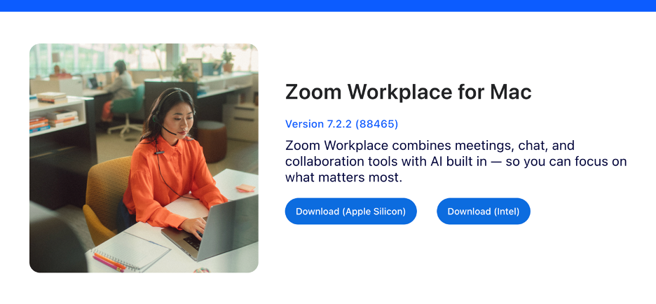 To solve the Zoom error on your Mac, go to the Zoom website and download the correct installer.