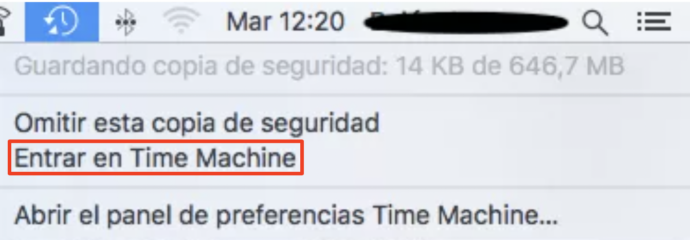 A continuación, en la configuración de Time Machine, tienes que marcar la casilla junto a Mostrar Time Machine en la barra de menús, hacer clic en el icono de la aplicación en el menú superior y seleccionar la opción Entrar en Time Machine. A continuación, en la configuración de Time Machine, tienes que marcar la casilla junto a Mostrar Time Machine en la barra de menús, hacer clic en el icono de la aplicación en el menú superior y seleccionar la opción Entrar en Time Machine.