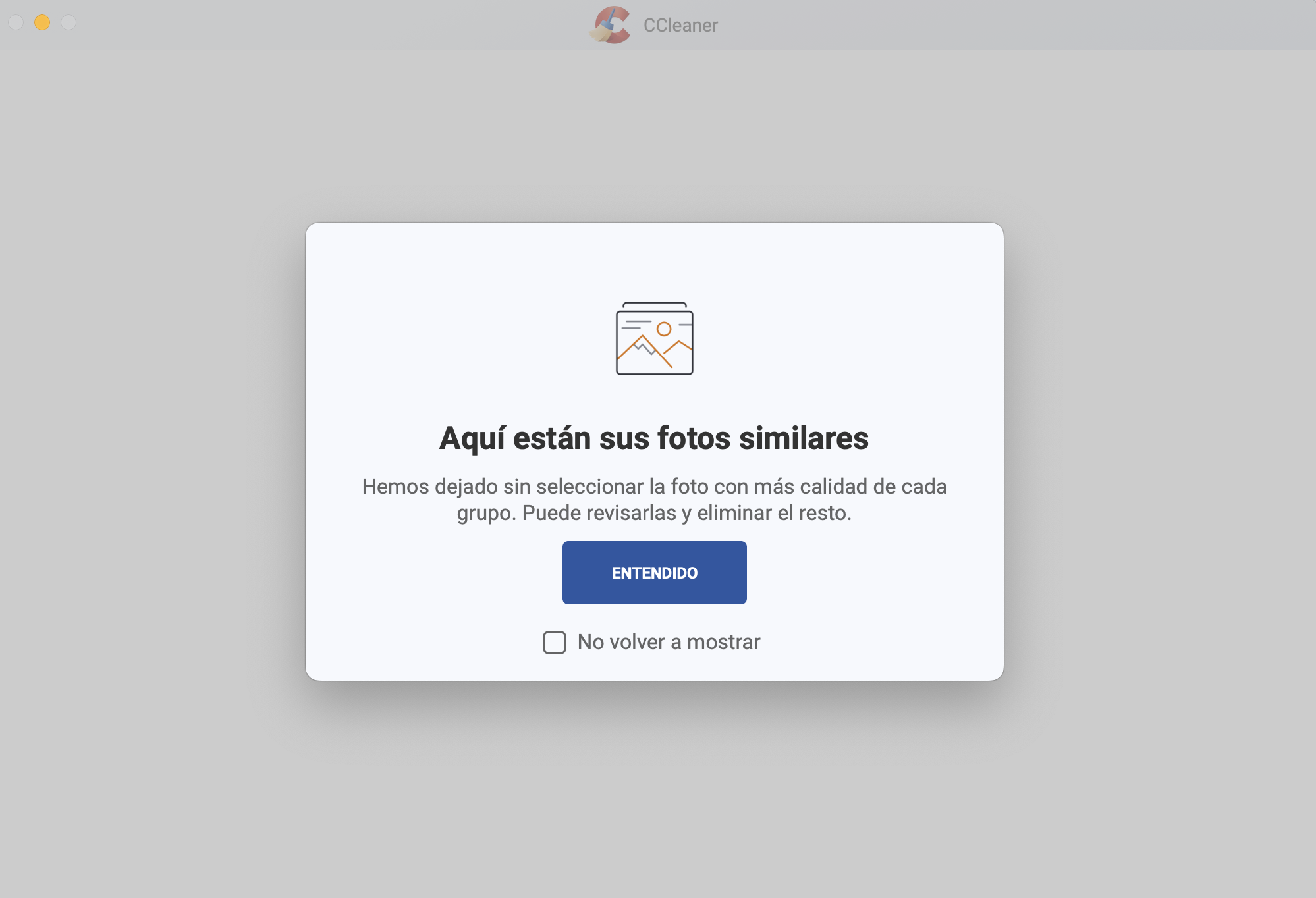 Utiliza CCleaner para descubrir fotos similares en tu Mac. Si encuentras duplicados, puedes eliminarlos y organizarlos como creas necesario.