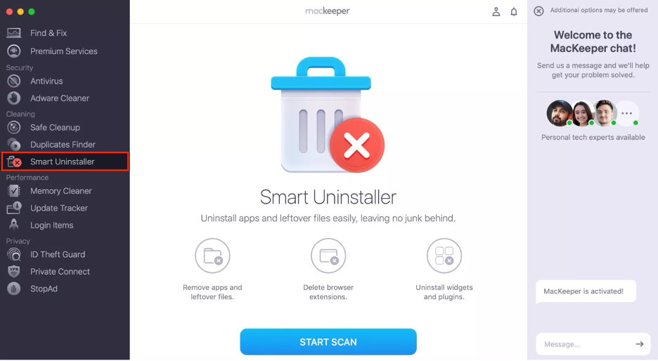 MacKeeper's Smart Uninstaller tool on Mac. When you want to know how to delete Adobe Acrobat on Mac, try using a third-party uninstaller like Smart Uninstaller to remove the app and all associated files.