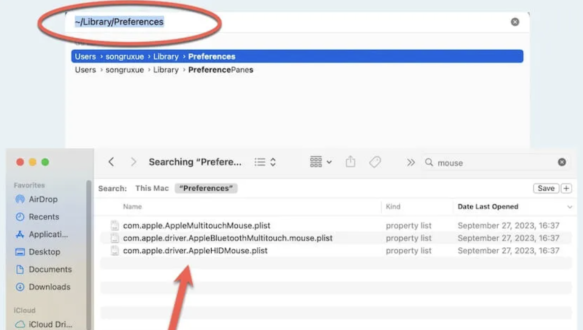 Unwanted mouse or trackpad preferences could be behind your clicker issues. To find out, open Finder. Click on Go > Go to Folder. Type in  ~/Library/Preferences and press Go. Look for mouse plist files and move them to Bin.