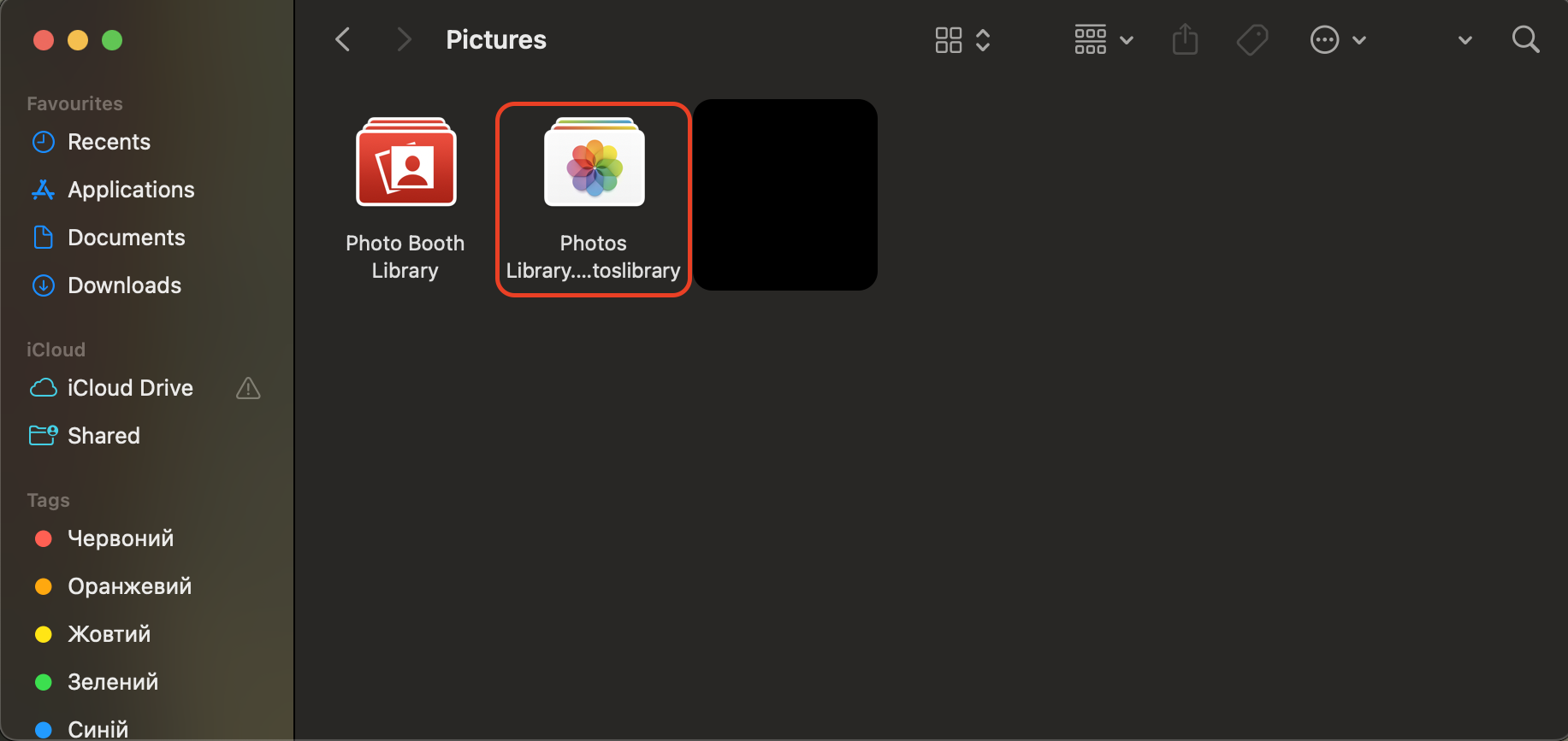 Drag Photos Library.photoslibrary onto your external drive to copy the entire library and free up internal storage once the transfer is complete.