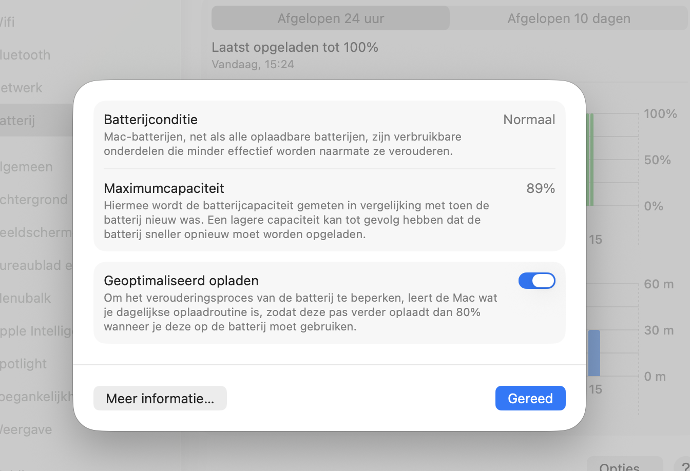 Klik op de knop Opties om de instellingen te bekijken. Probeer de opties in- of uit te schakelen om te zien of dit invloed heeft op het oververhittingsprobleem van je Mac.