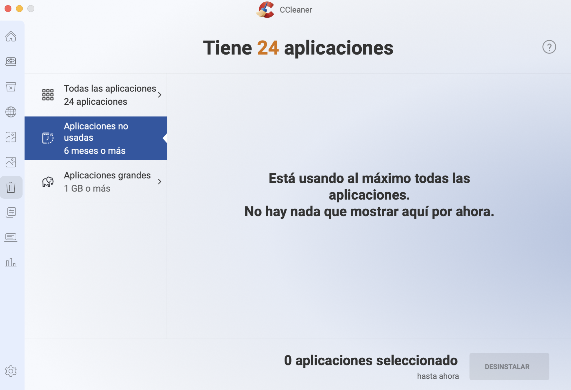 CCleaner te muestra todas las aplicaciones que puedes eliminar después de realizar un análisis de tu dispositivo. Después puedes desinstalarlas sin demasiada dificultad.
