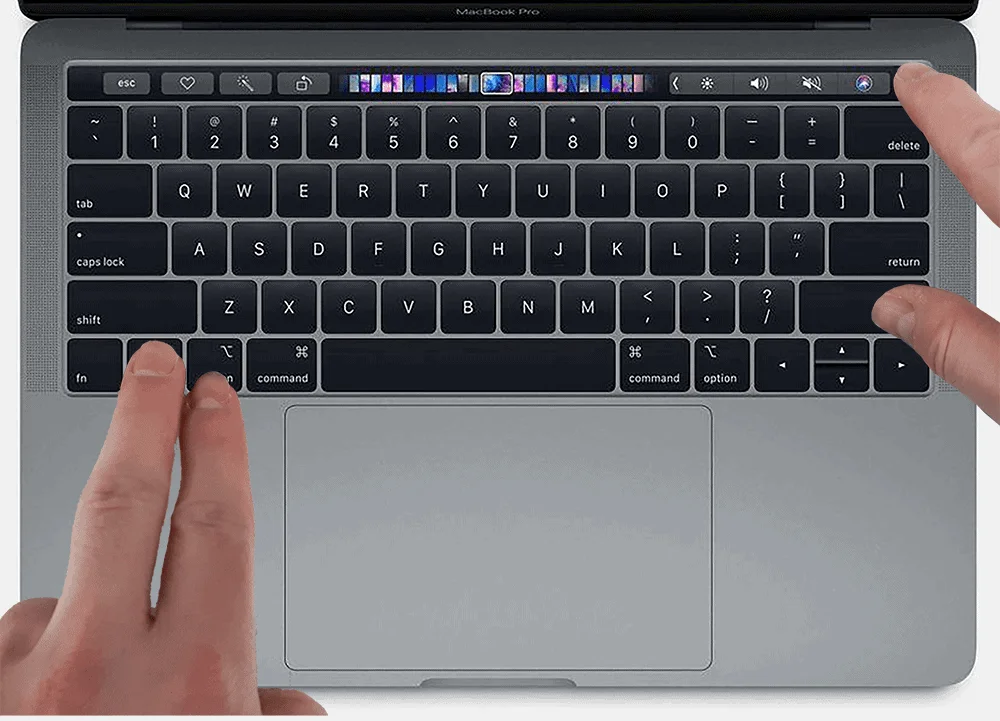 On your shut-down MacBook, hold Power with Right Shift, Left Control, and Left Option for ten seconds, then release all keys except Power and keep holding.