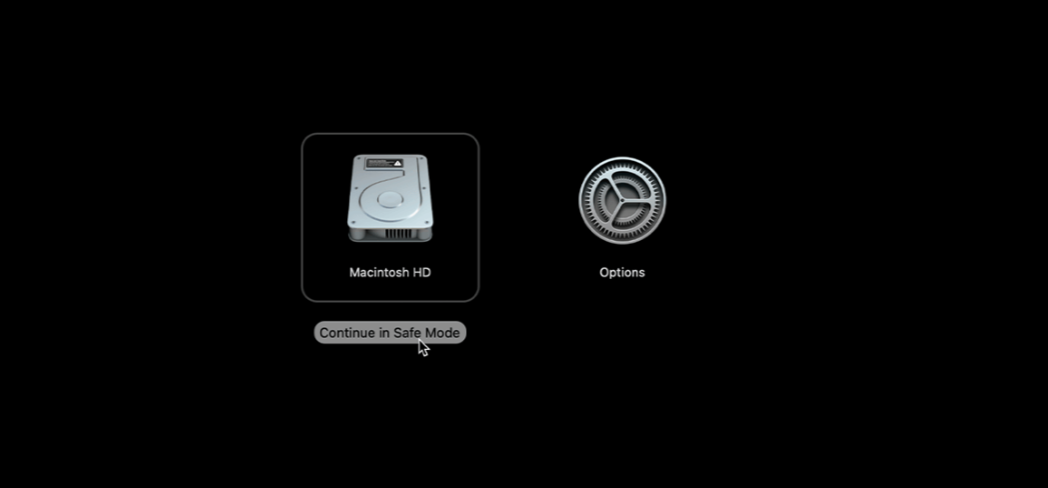 If you are still having no luck with completing your upgrade of macOS Ventura, try using Safe Mode to help speed along your download. To enter Safe Mode, restart your Mac and hold down Shift. Once you see the Safe Mode startup, let go and click on Continue on Safe Mode under Macintosh.