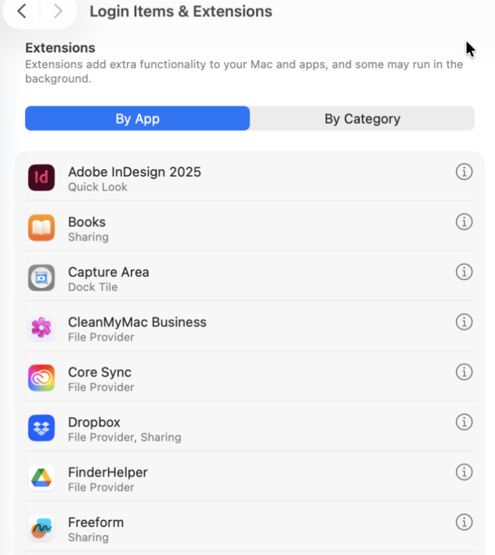 The best way to let macOS Tahoe run its best is to reduce the amount of indexing and extra processes that your device doesn't need to struggle with. Turning off unwanted or old apps from your startup in your Settings Login Items tab is a great way to speed up your Mac.