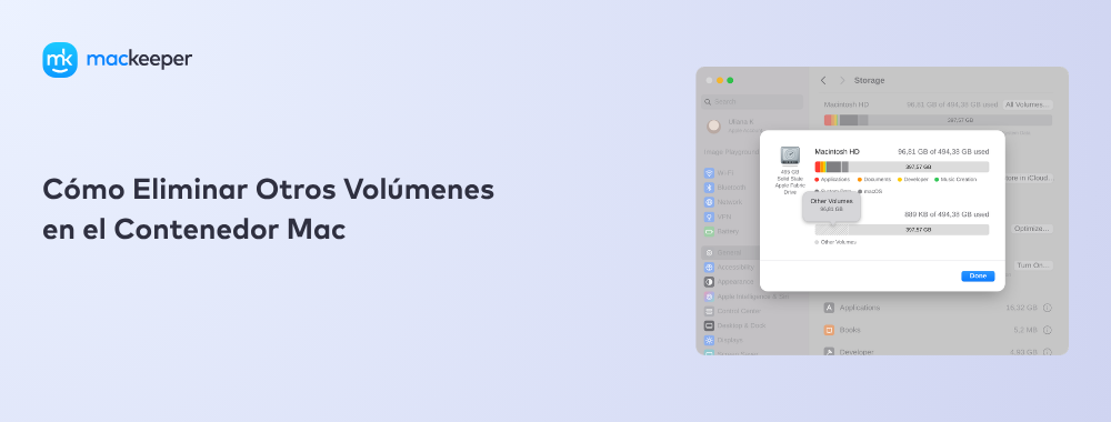 Cómo Eliminar Otros Volúmenes en el Contenedor Mac