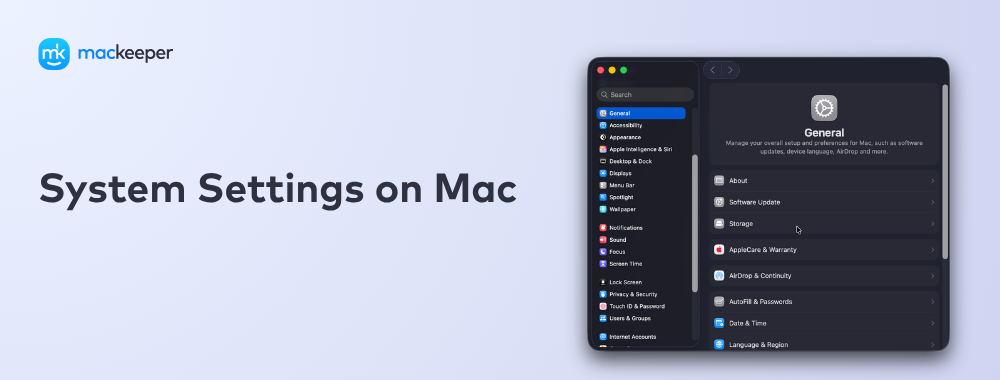 System Settings on Mac