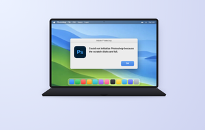 Adobe Photoshops virtuella minne fullt på Mac (2026-guide)